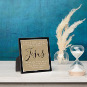 "Jesus is" Christian faith tabletop based Fotoplatte (InSitu)