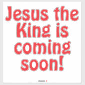 Jesus is coming aufkleber (Blatt)