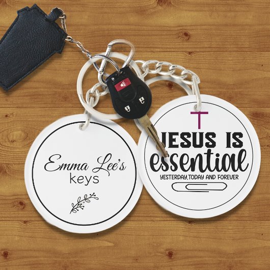 Jesus Is Essential Christian Quote Custom Schlüsselanhänger