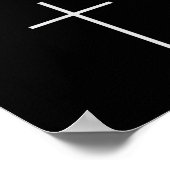 Jesus Is Everything Minimal Cross Christian Faith Poster (Ecke)