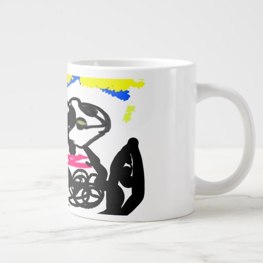 jesus is here Jumbo-Tasse (Rechts)