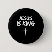 Jesus Is King Bible Verse John 14_6 Christian God Button (Vorderseite)