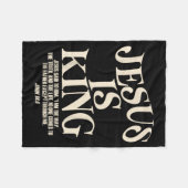 Jesus Is King Bible Verse John 14_6 Christian God Fleecedecke (Vorderseite (Horizontal))