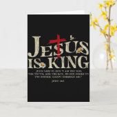 Jesus Is King Bible Verse John 14_6 Christian God  Karte (Gelbe Blume)