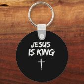 Jesus Is King Bible Verse John 14_6 Christian God Schlüsselanhänger (Vorderseite)