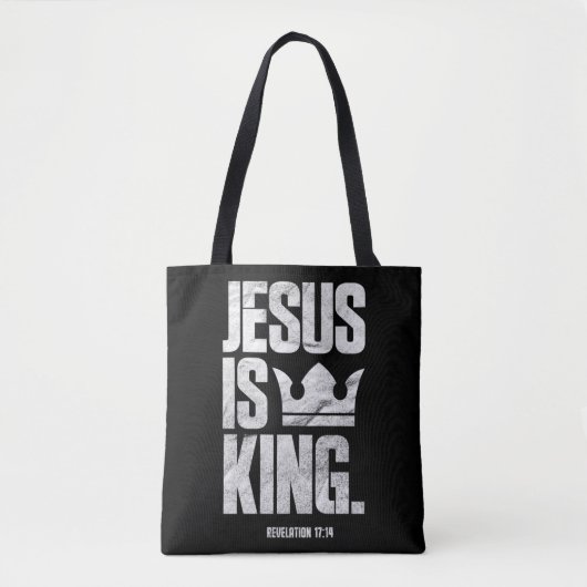 Jesus Is King Christian Bible Scripture Quote Pull Tasche (Vorderseite)