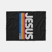 Jesus Is King Christian Cross God Faith Bible Reli Fleecedecke (Vorderseite (Horizontal))