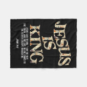 Jesus Is King Christian Cross God Faith Bible Reli Fleecedecke (Vorderseite (Horizontal))