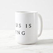JESUS IS KING Hoodie Kaffeetasse (VorderseiteRechts)