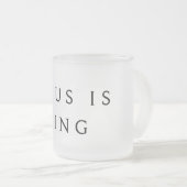 JESUS IS KING Hoodie Mattglastasse (VorderseiteRechts)