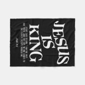 Jesus Is King John Bible Verse Christian Religious Fleecedecke (Vorderseite (Horizontal))