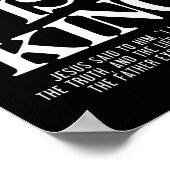 Jesus Is King John Bible Verse Christian Religious Poster (Ecke)