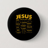 Jesus Is King Names Of God Hebrew Jesus Christian Button (Vorderseite)