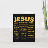Jesus Is King Names Of God Hebrew Jesus Christian Karte (Vorderseite)