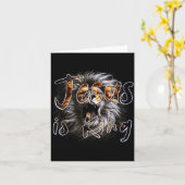 Jesus Is King, The Lion Of Judah Striking Christia Karte (Gelbe Blume)