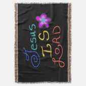 Jesus is LORD Colorful Script Black Decke (Vorderseite Vertikal)
