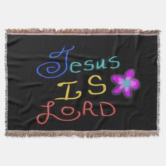 Jesus is LORD Colorful Script Black Decke (Vorderseite)