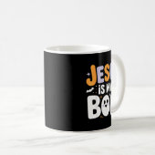 Jesus Is My Boo Cute Christian Halloween Ghost Fun Kaffeetasse (VorderseiteRechts)