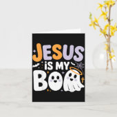 Jesus Is My Boo Cute Christian Halloween Ghost Fun Karte (Gelbe Blume)