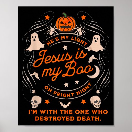 Jesus Is My Boo Soky Christian Funny Halloween Poster (Vorne)