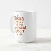 Jesus is my Emotional Support Kaffeetasse (Vorderseite Links)