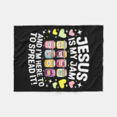 Jesus Is My Jam And Im Here To Spread Christian Bi Fleecedecke (Vorderseite (Horizontal))