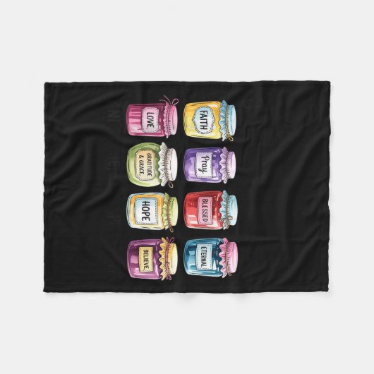 Jesus Is My Jam And Im Here To Spread Christian Bi Fleecedecke (Vorderseite (Horizontal))