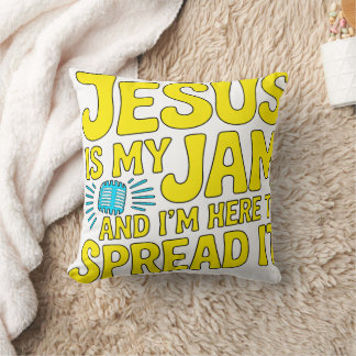 Jesus Is My Jam Funny Christian Faith Music Kissen