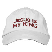 Jesus is my KING Bestickte Baseballkappe (Vorderseite)