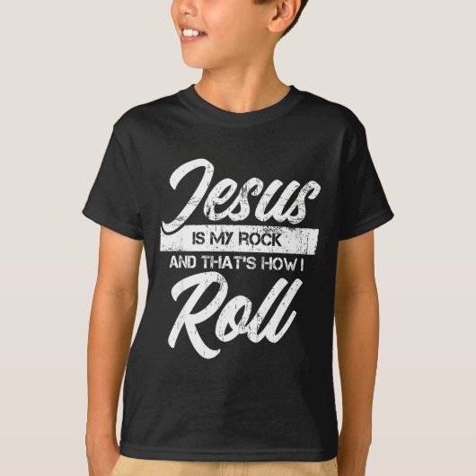 Jesus Is My Rock And This Is How I Move Christian T-Shirt (Vorderseite)