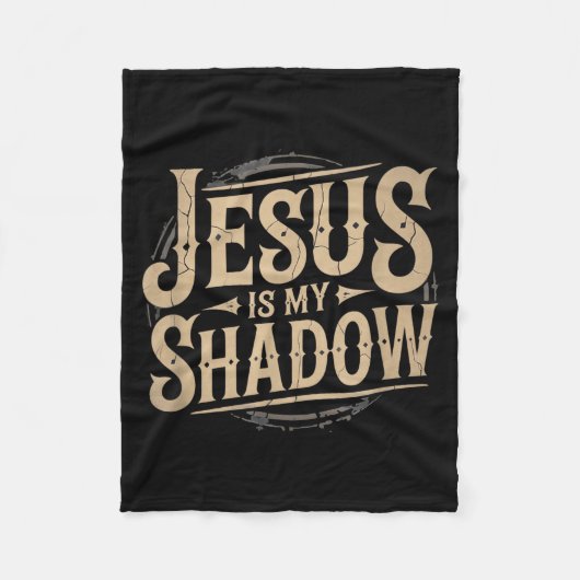 Jesus Is My Shadow Religious Fun Tee  Fleecedecke (Vorderseite)