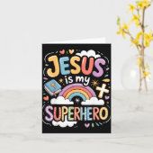 Jesus Is My Superhero  Karte (Gelbe Blume)