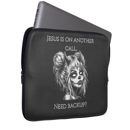 Jesus Is on Another Phone – Succubus Backup Laptopschutzhülle (Vorne Rechts)