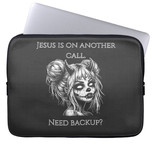 Jesus Is on Another Phone – Succubus Backup Laptopschutzhülle (Vorderseite)