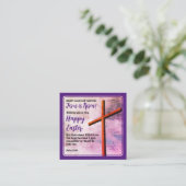 JESUS IS RISEN Christlich EASTER Quadratische Visitenkarte (Stehend Vorderseite)