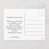 JESUS IS RISEN Christlich Ostern Feiertagspostkarte (Rückseite)