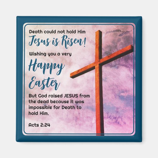 JESUS IS RISEN Christlich Ostern Gefallen Magnet (Vorne)