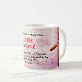 JESUS IS RISEN Christlich Ostern Kaffeetasse (VorderseiteRechts)