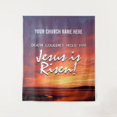 JESUS IS RISEN Christliche KirchenOstern Wandteppich (Vorderseite)