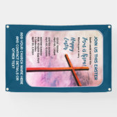 JESUS IS RISEN Christliche Osterdekoration Banner (Horizontal)