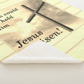 JESUS IS RISEN Creme Oaster Sherpadecke (3/4)