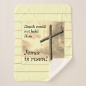 JESUS IS RISEN Creme Oaster Sherpadecke (Vorderseite)
