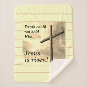 JESUS IS RISEN Creme Oaster Sherpadecke