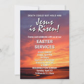 JESUS IS RISEN Custom CHURCH SERVICES Easter Einladung (Vorderseite)