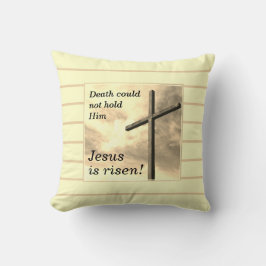 JESUS IS RISEN Individualisierbare Creme Christlic Kissen