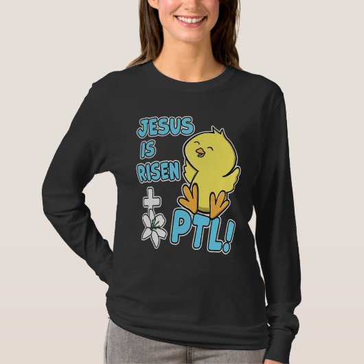 Jesus Is Risen PTL! Christian Easter Cute Yellow C T-Shirt (Vorderseite)