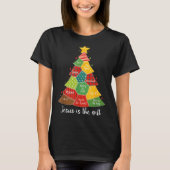 Jesus Is The Gift Christmas Tree Patchwork Scriptu T-Shirt (Vorderseite)