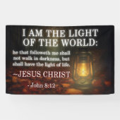 Jesus Is The Light Bible Verse Christian Church Banner (Horizontal)