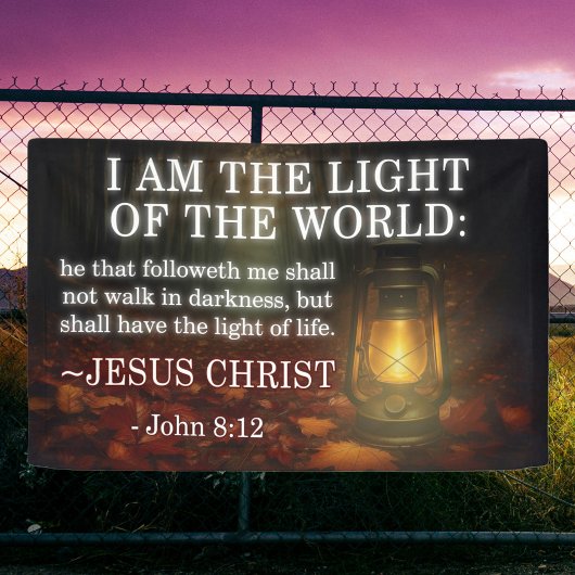 Jesus Is The Light Bible Verse Christian Church Banner