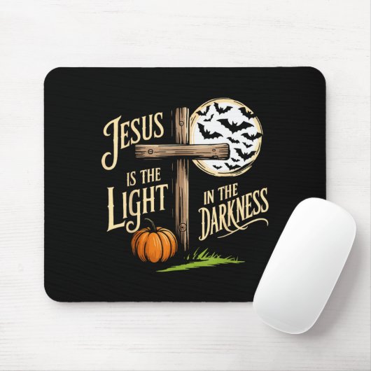 Jesus Is The Light In The Darkness Christian Hallo Mousepad (Mit Mouse)